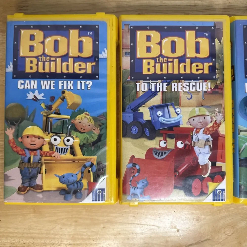 Bob the Builder VHS Tapes Lot Of 3 To The Rescue Pets In A Pickle, Can We Fix It - Picture 2 of 9